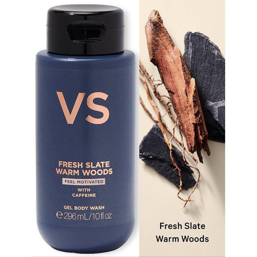 Victoria's Secret Men's Fresh Slate Warm Woods Gel Body Wash 10oz NEW